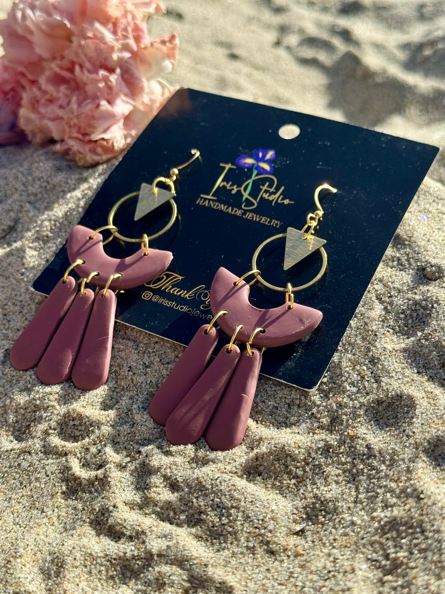 Boho Fringe Chandelier Earrings - Handmade Statement Jewelry