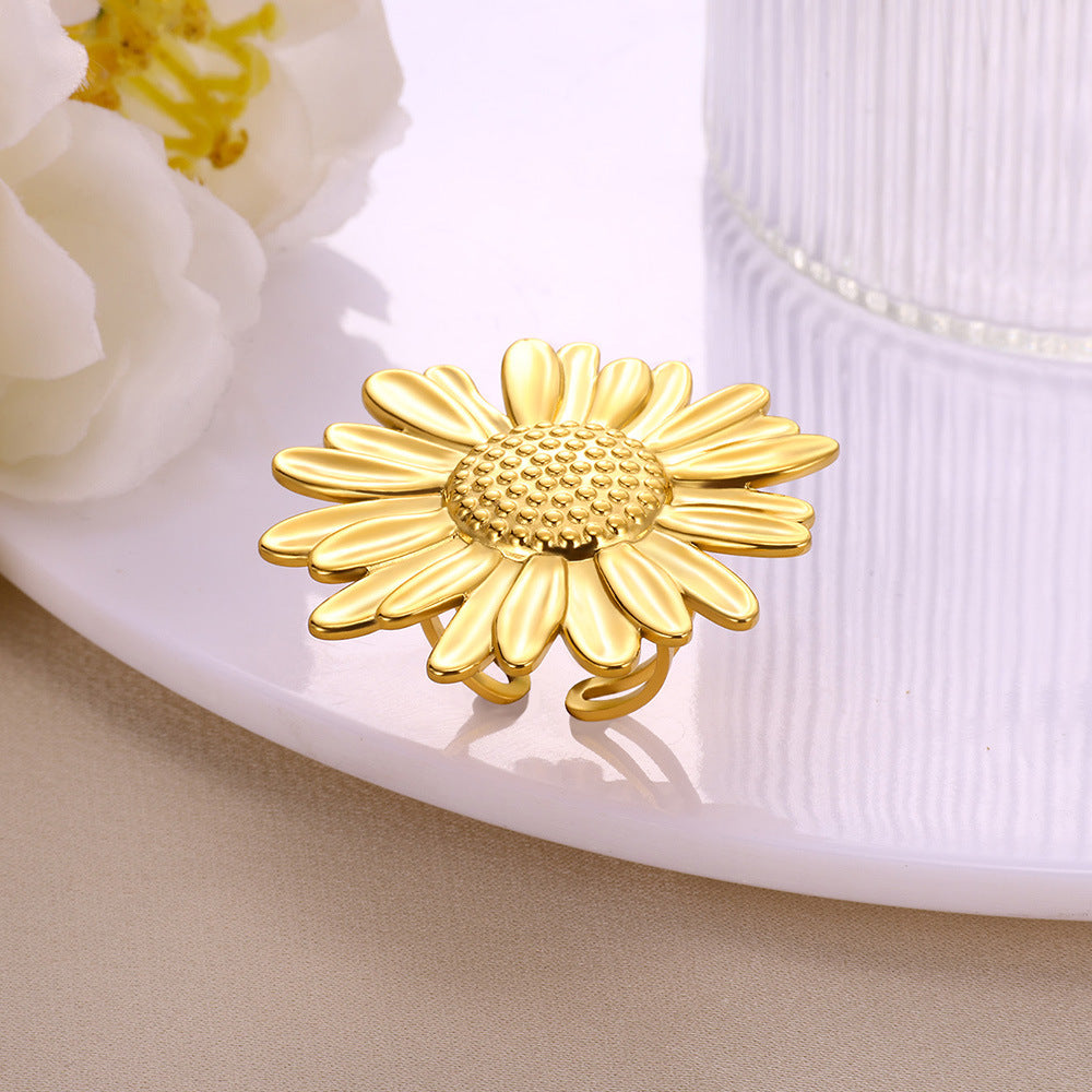 Sunflower Sunburst Statement Ring