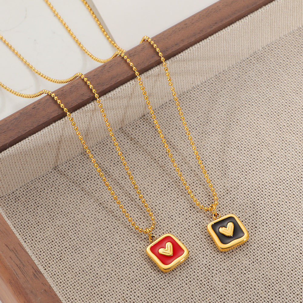 Heartbeat Square Necklace