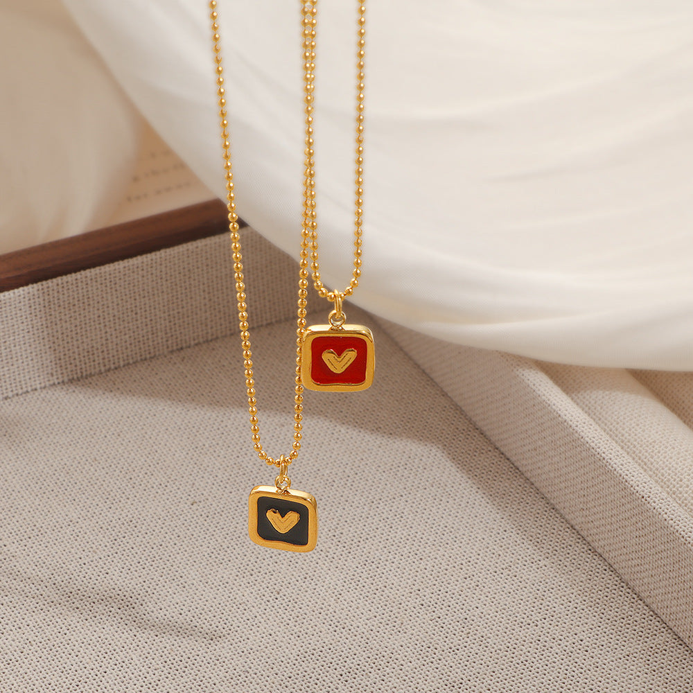 Heartbeat Square Necklace