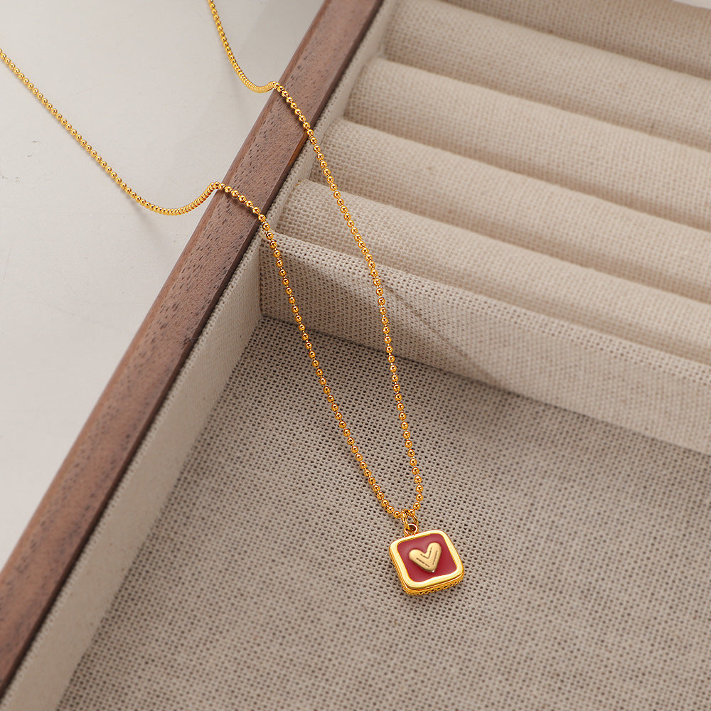 Heartbeat Square Necklace