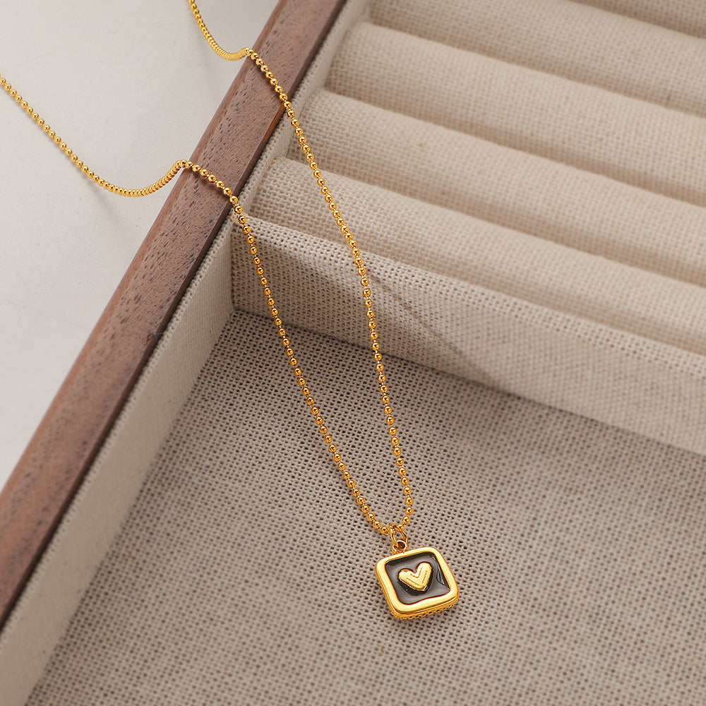 Heartbeat Square Necklace