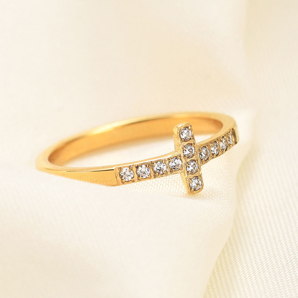 Diamond Faith Ring - Gold