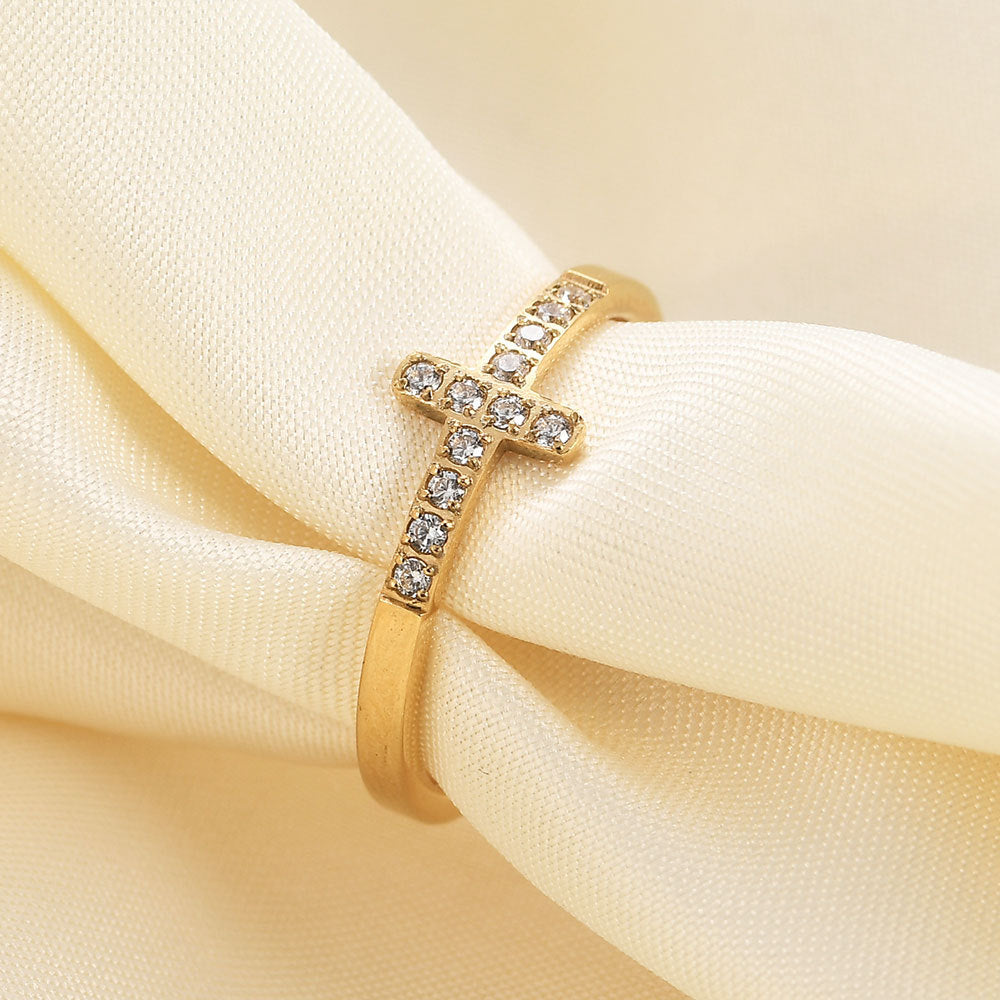 Diamond Faith Ring - Gold