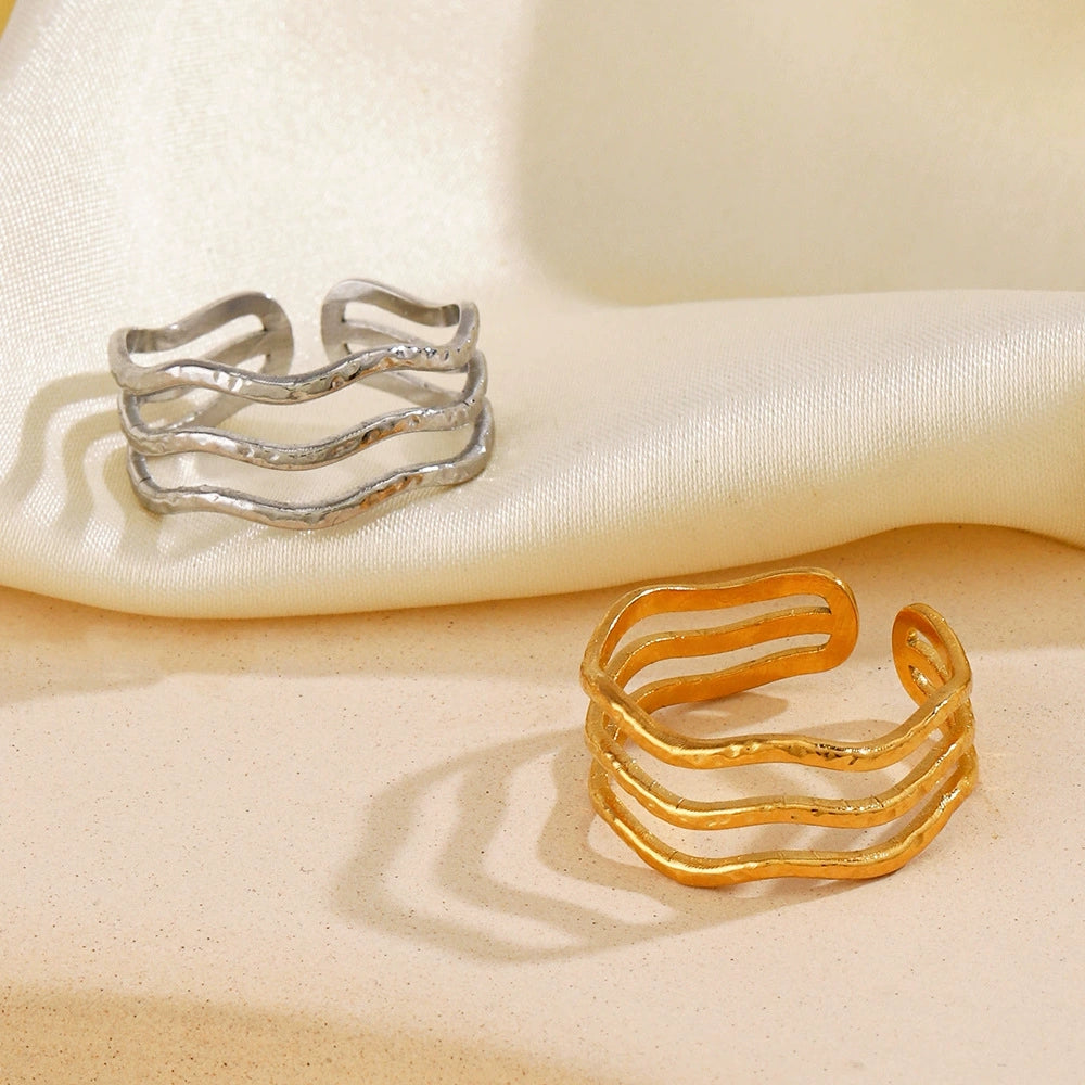 Golden Waves Ring