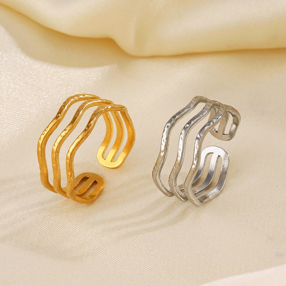 Golden Waves Ring