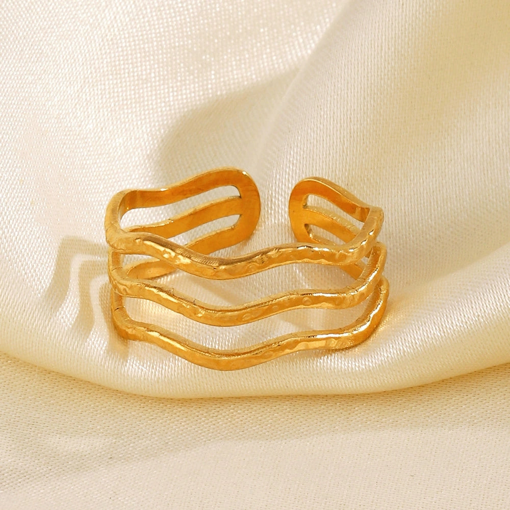 Golden Waves Ring