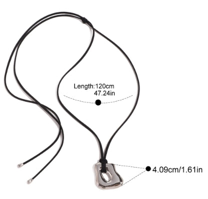 Abstract Pendant Cord Necklace