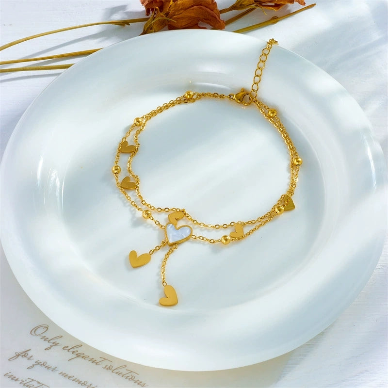 Heartstring Layered Anklet