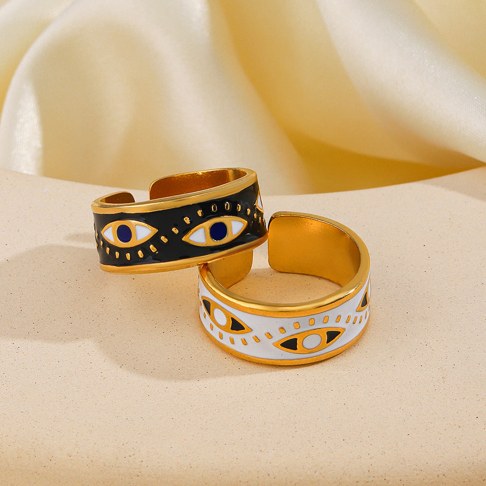 Black Celestial Evil Eye Ring