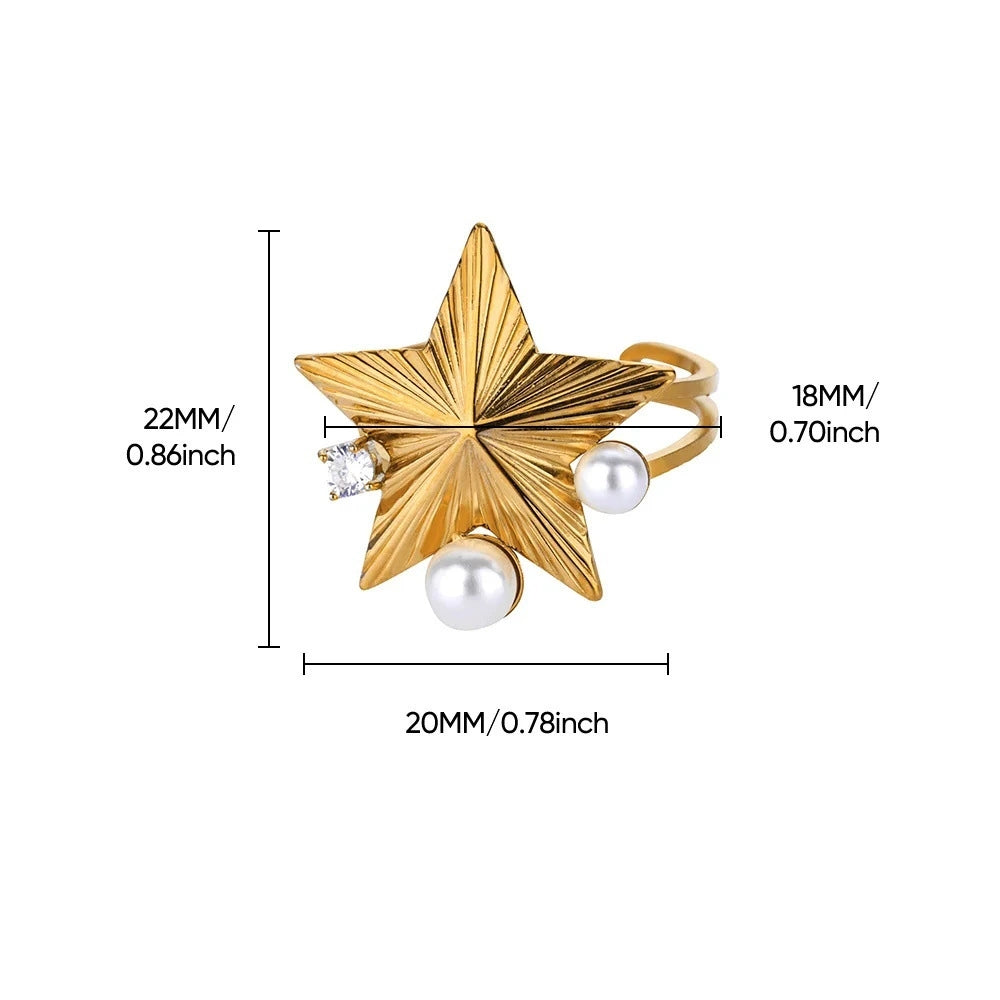 Pearl Star Ring