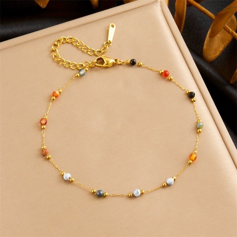 Rainbow Charm Anklet