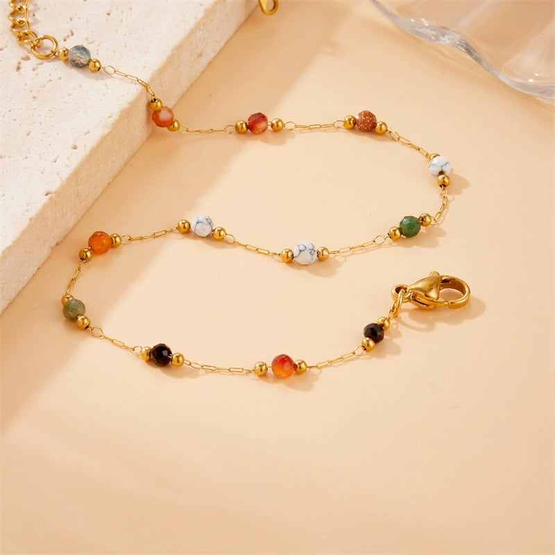 Rainbow Charm Anklet