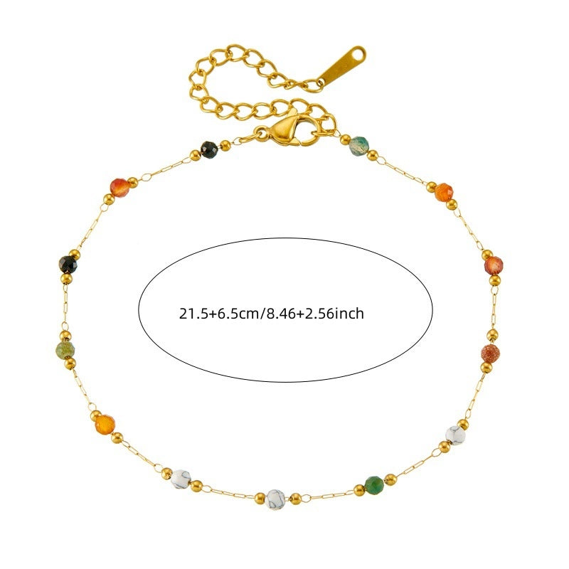 Rainbow Charm Anklet