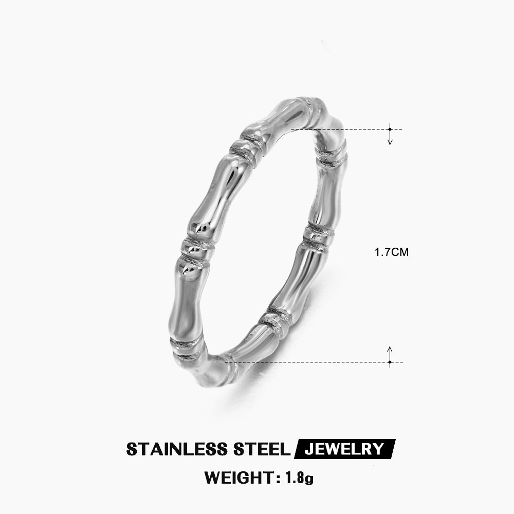 Bamboo Double Joint Ring