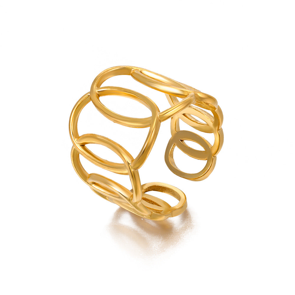 Golden Labyrinth Ring
