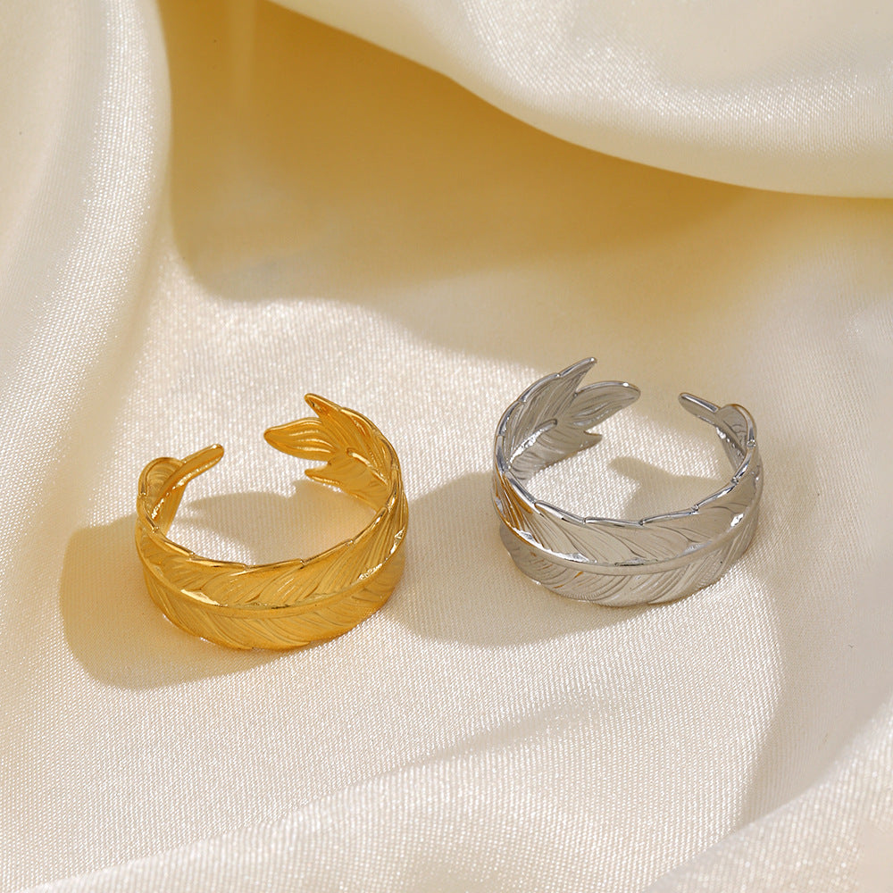 Golden Feather Ring
