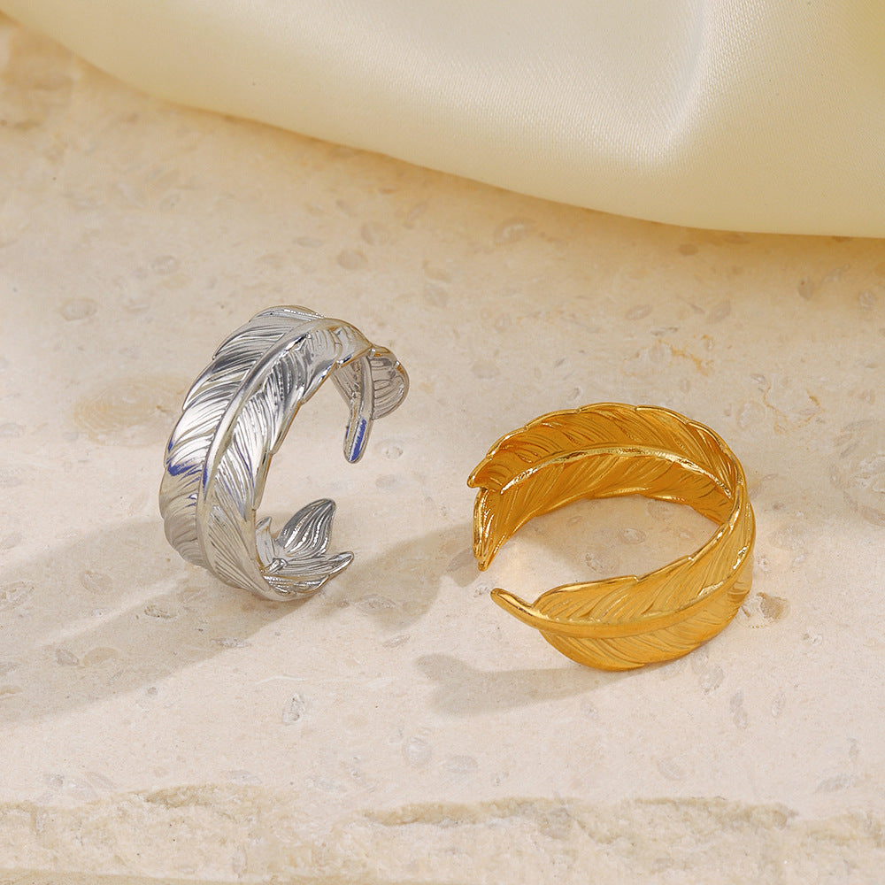 Golden Feather Ring