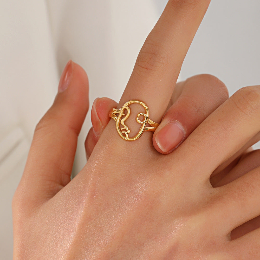 Portrait Silhouette Ring