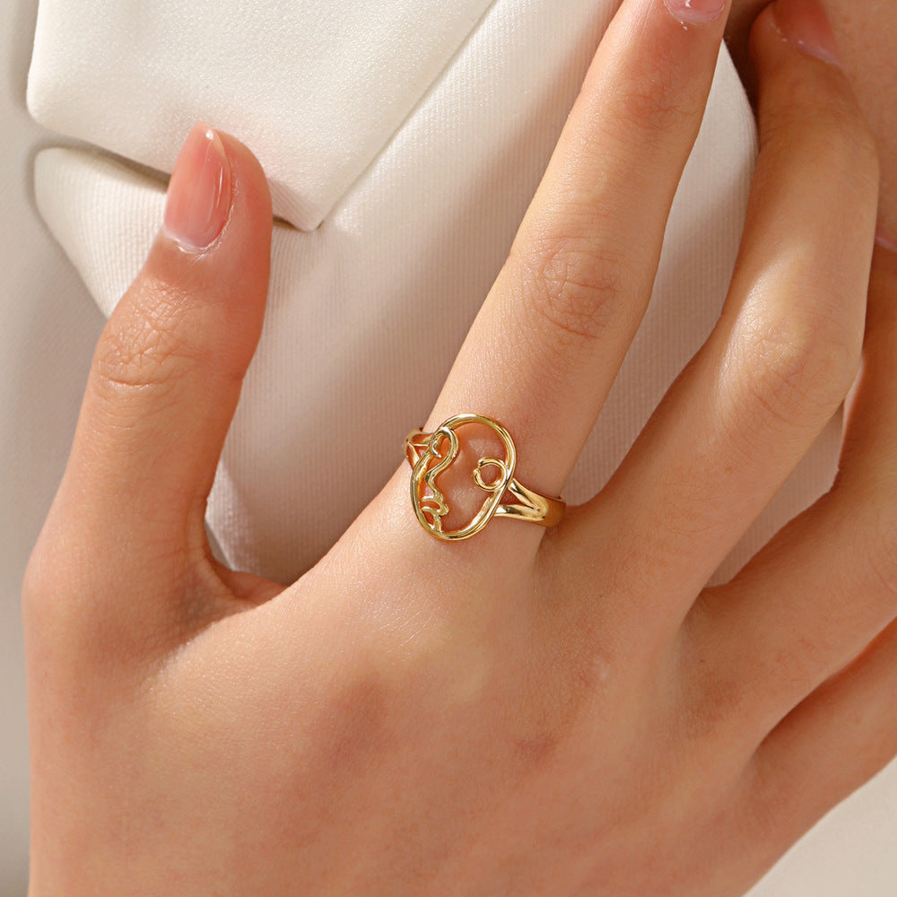 Portrait Silhouette Ring