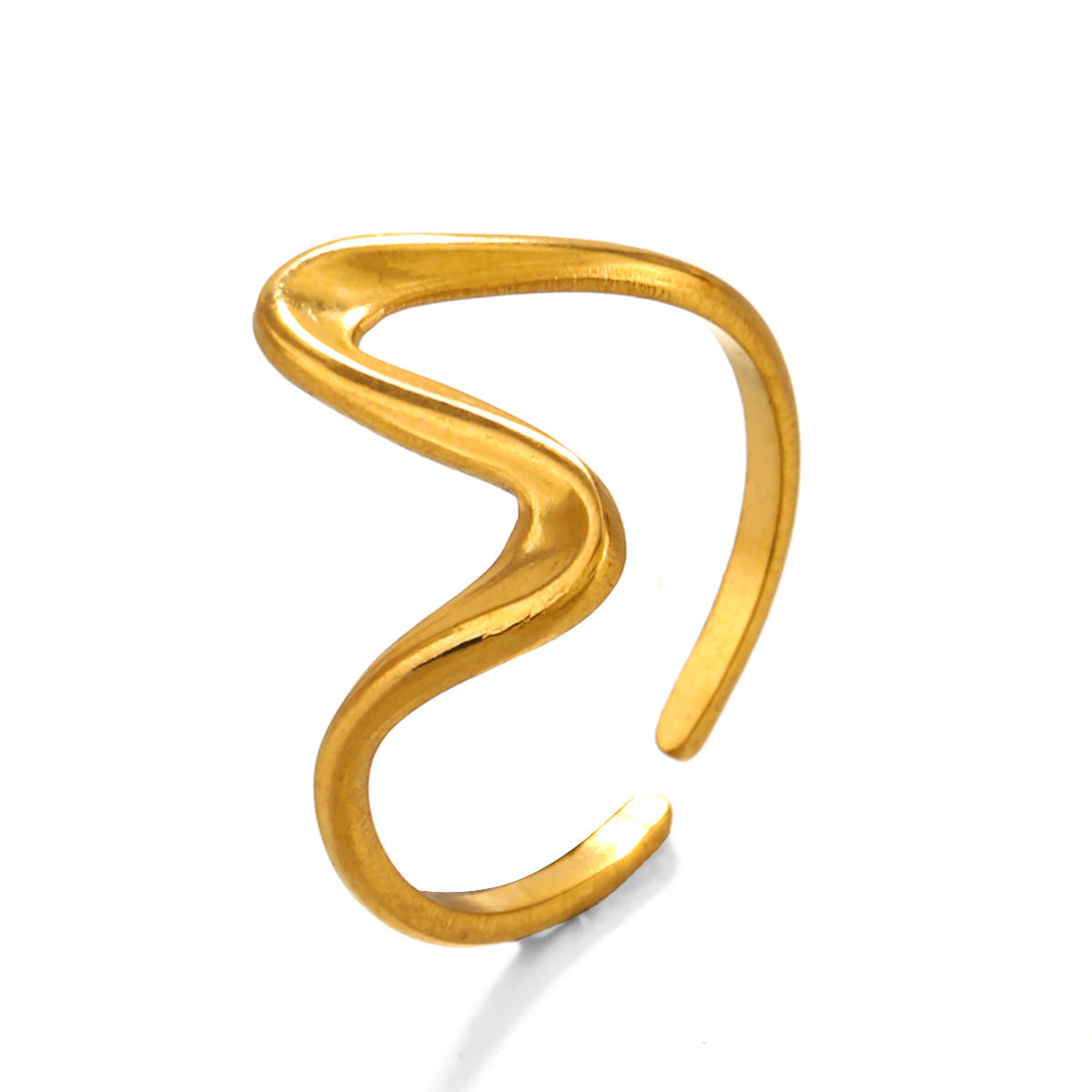 Modern Gold Abstract Ring – Sculptural & Timeless
