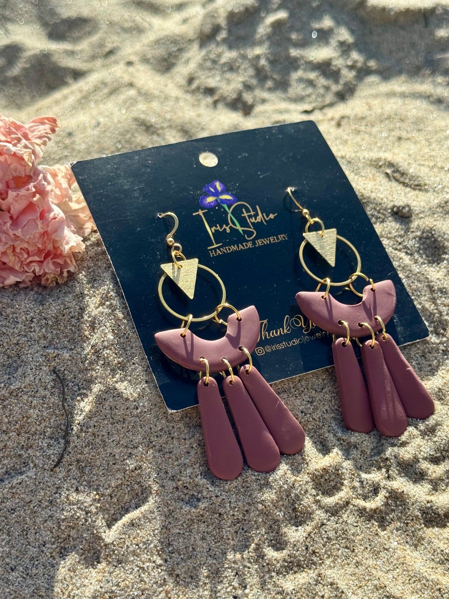 Boho Fringe Chandelier Earrings - Handmade Statement Jewelry
