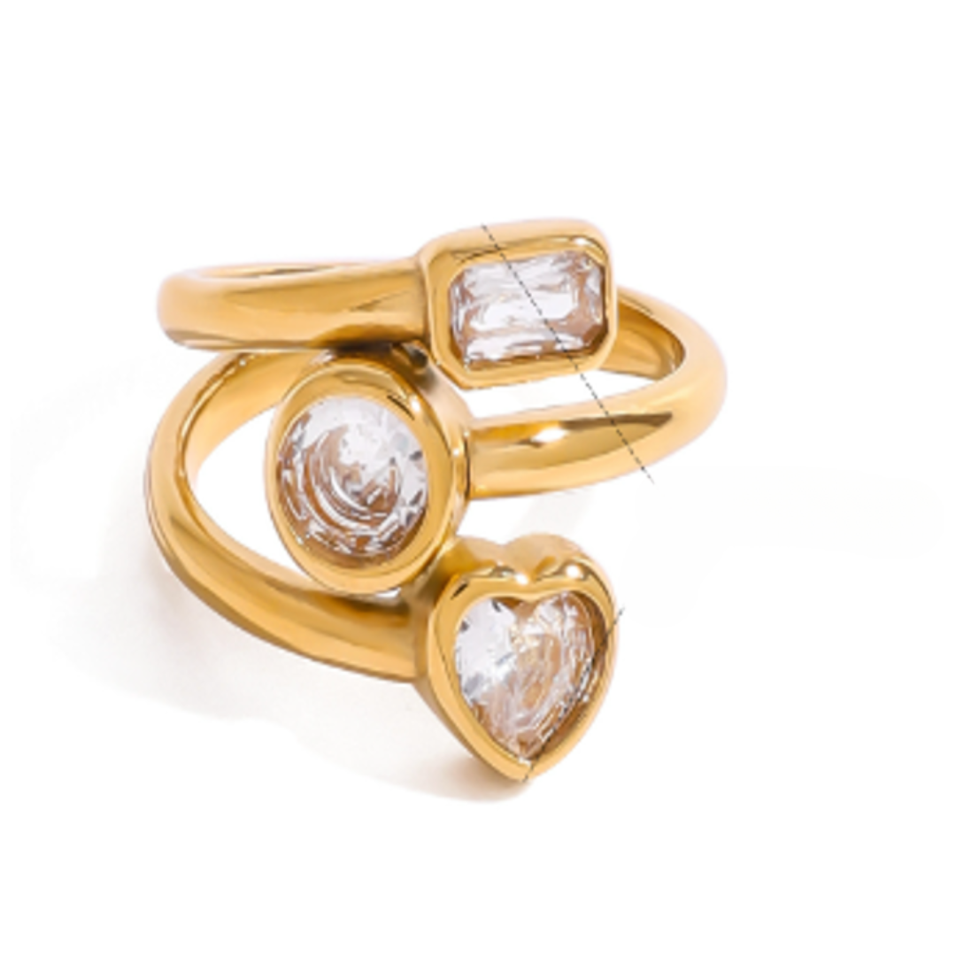 Crystal Cascade Ring