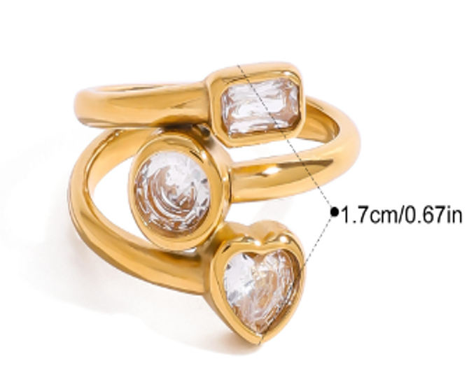 Crystal Cascade Ring