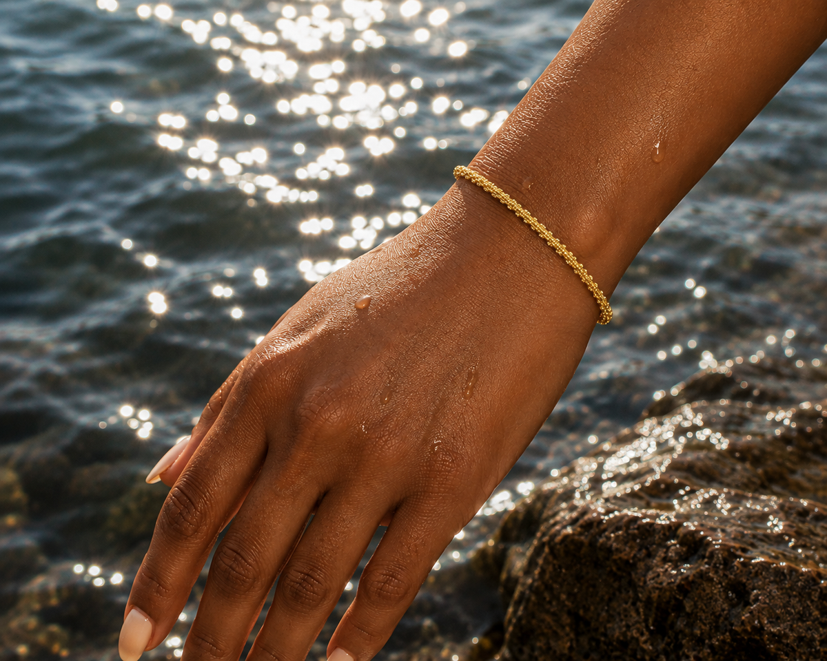 Textured Beaded Chain Bracelet | Stainless Steel | Tarnish Resistant | Hypoallergenic