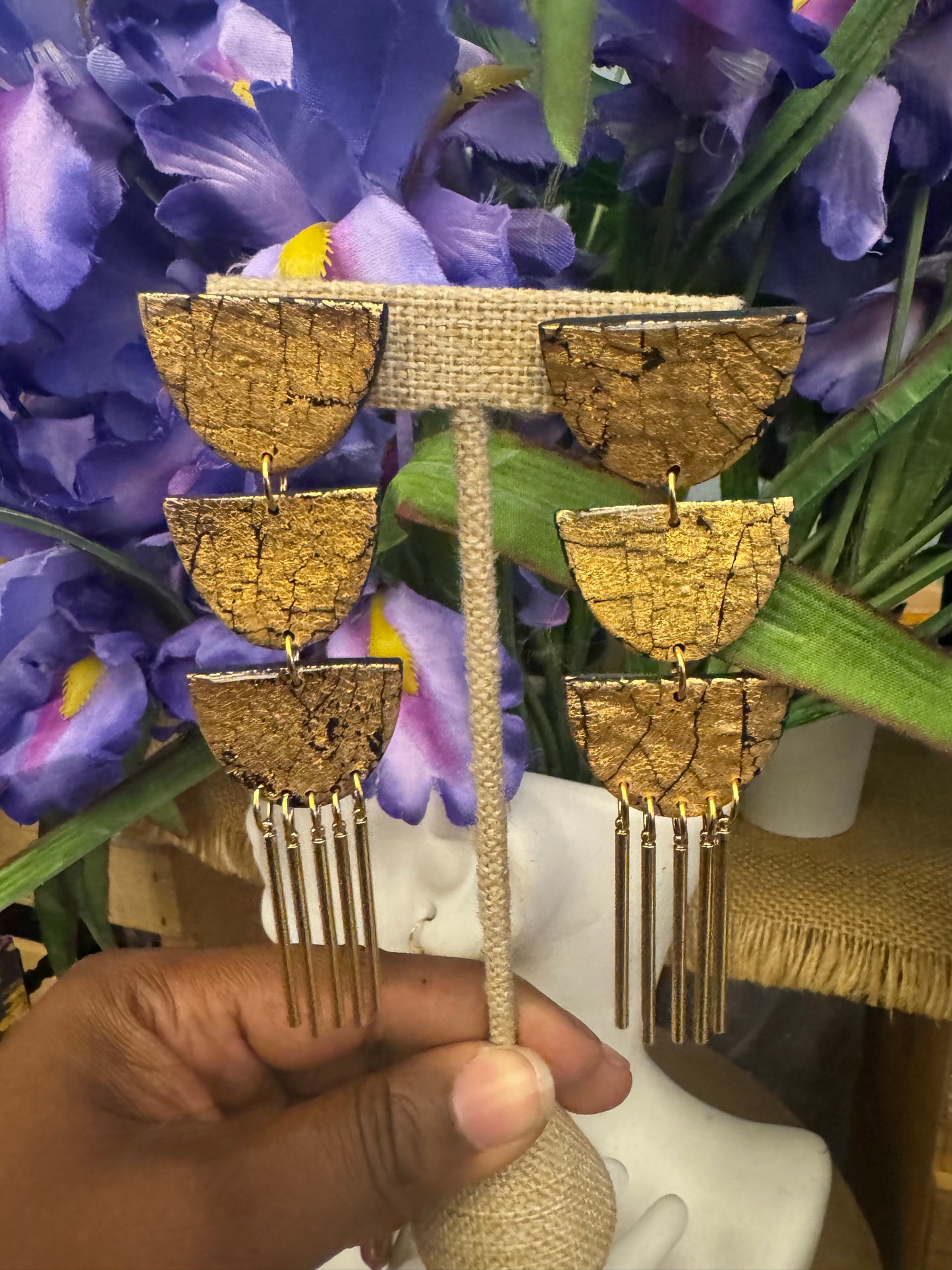 Gilded Fringe Drops