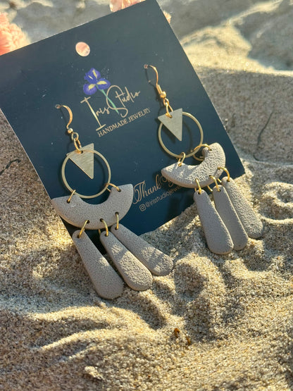 Boho Fringe Chandelier Earrings - Handmade Statement Jewelry