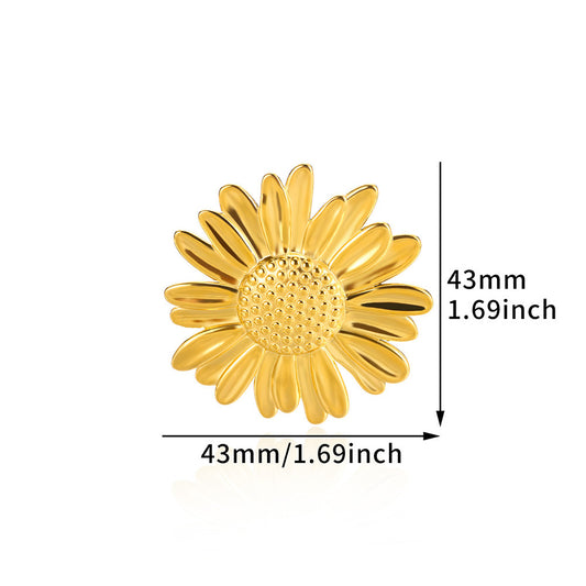 Sunflower Sunburst Statement Ring