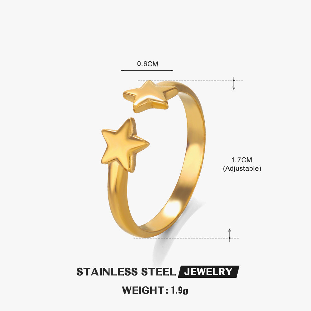 Twin Star Ring