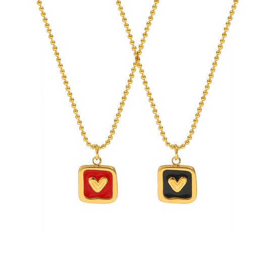 Heartbeat Square Necklace
