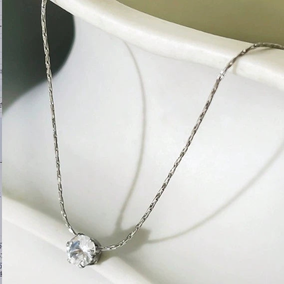 Solitary Sparkle Necklace