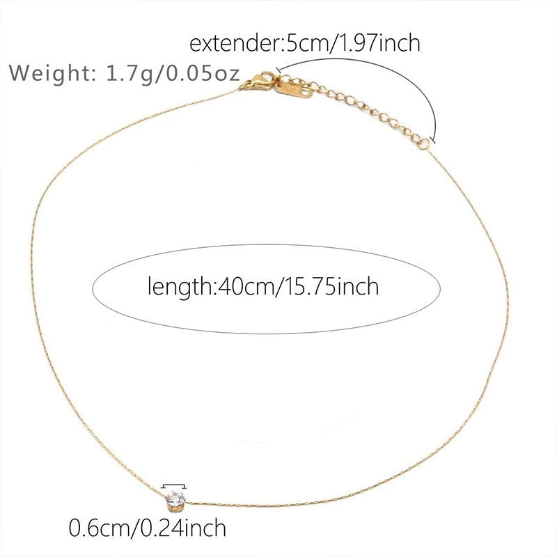 Solitary Sparkle Necklace