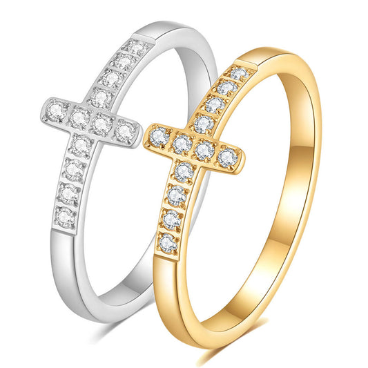 Diamond Faith Ring - Gold