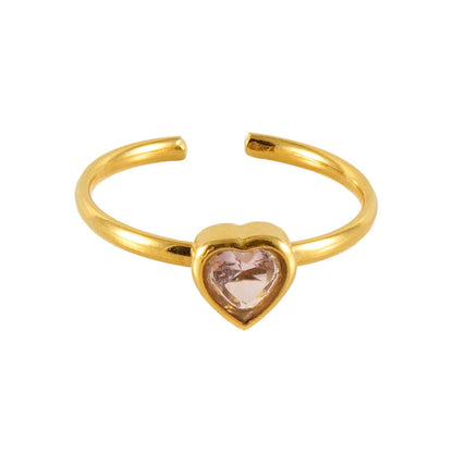 Zirconia Adjustable Love Ring