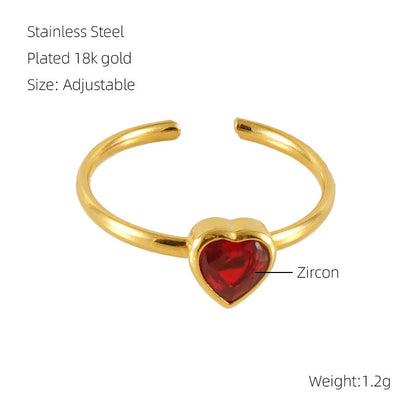 Zirconia Adjustable Love Ring