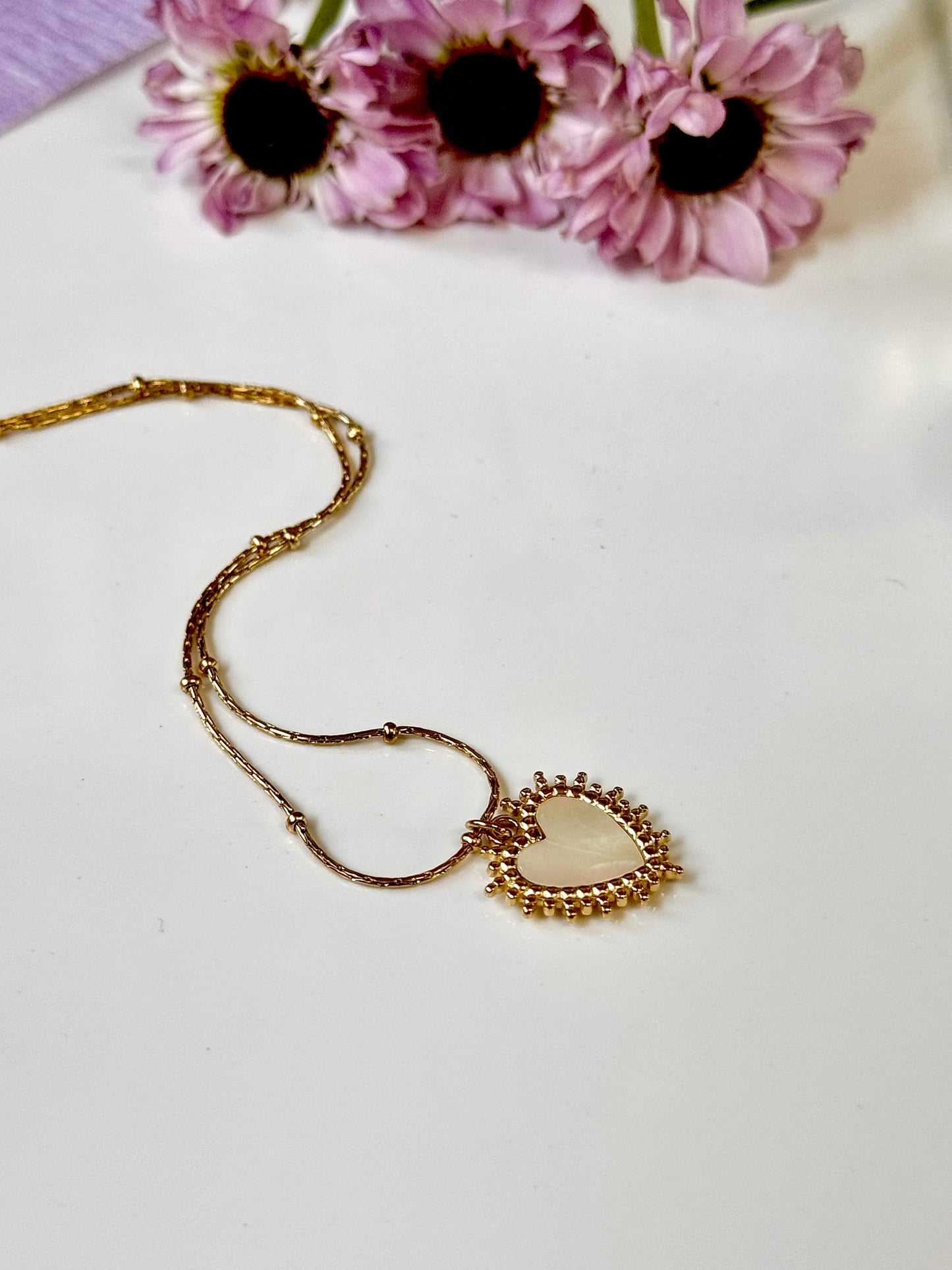 Boho Heart Pendant Necklace