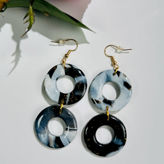 Marble Stone Polymer Clay Earrings | Handmade Statement Earrings | Polymer Clay Jewelry | Faux Marble Clay Jewelry