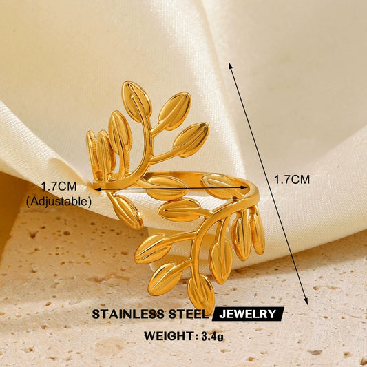 Golden Leaf Ring