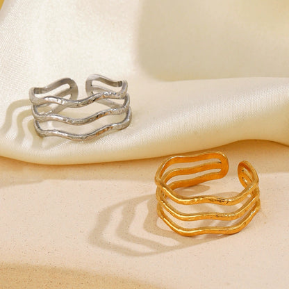 Golden Waves Ring