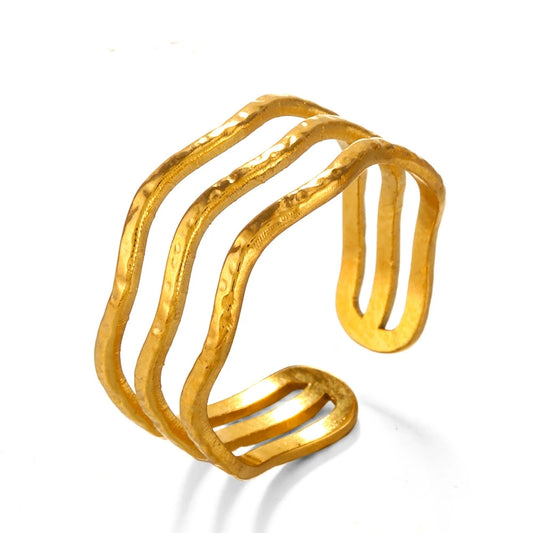 Golden Waves Ring