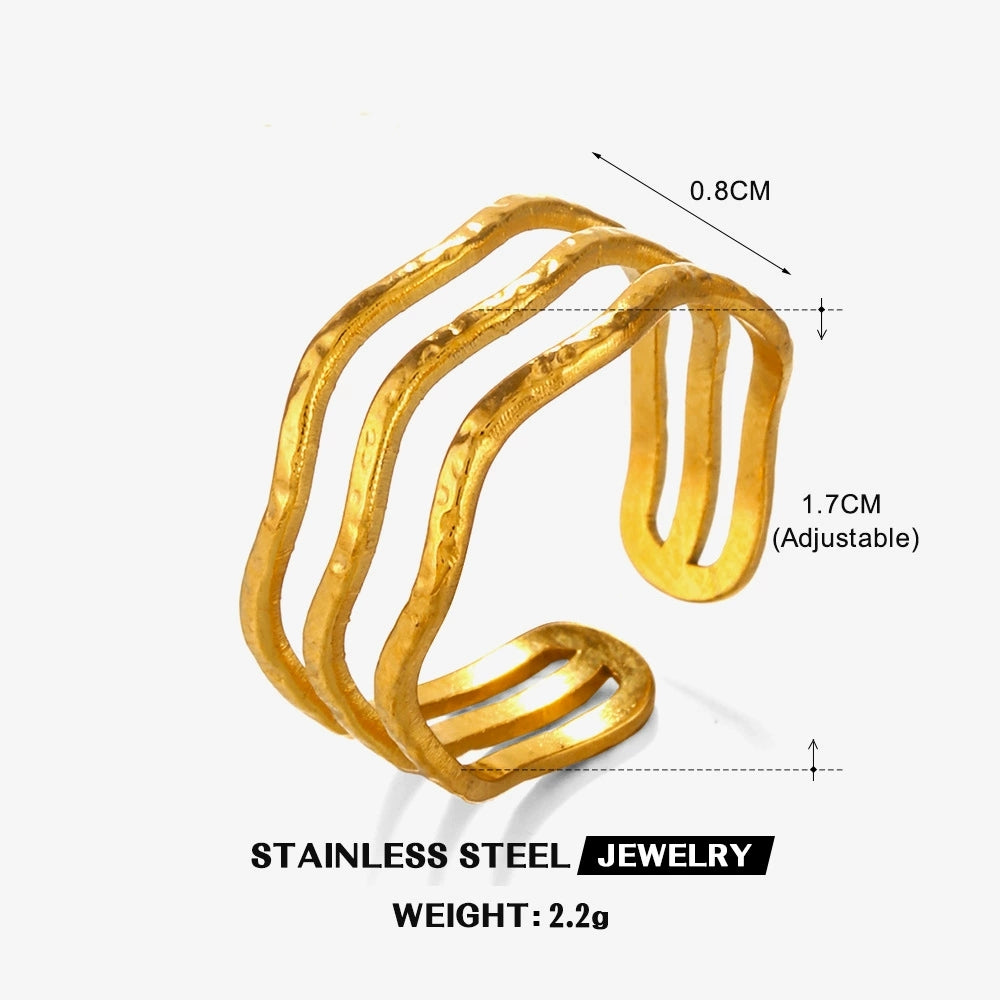 Golden Waves Ring
