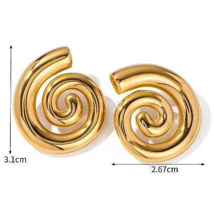 Golden Spiral Studs