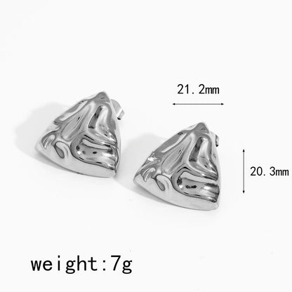 Molten Triangle Earrings | Stainless Steel | Tarnish Resistant | Hypoallergenic
