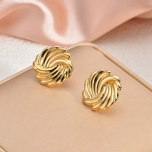 Golden Swirl Studs