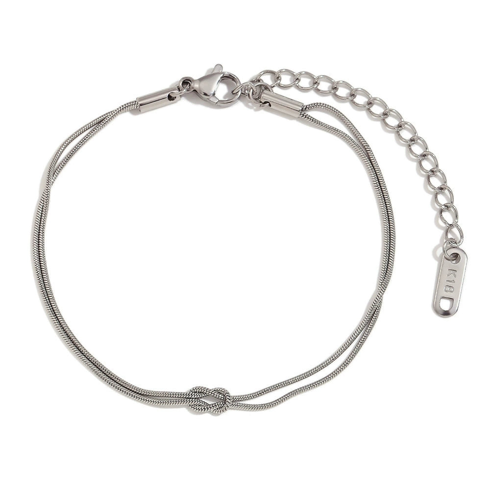 Love Knot Snake Chain Bracelet