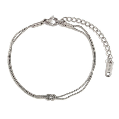 Love Knot Snake Chain Bracelet